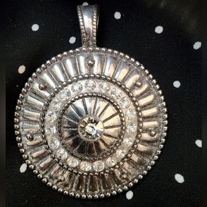 Large Silver Tone Pendant